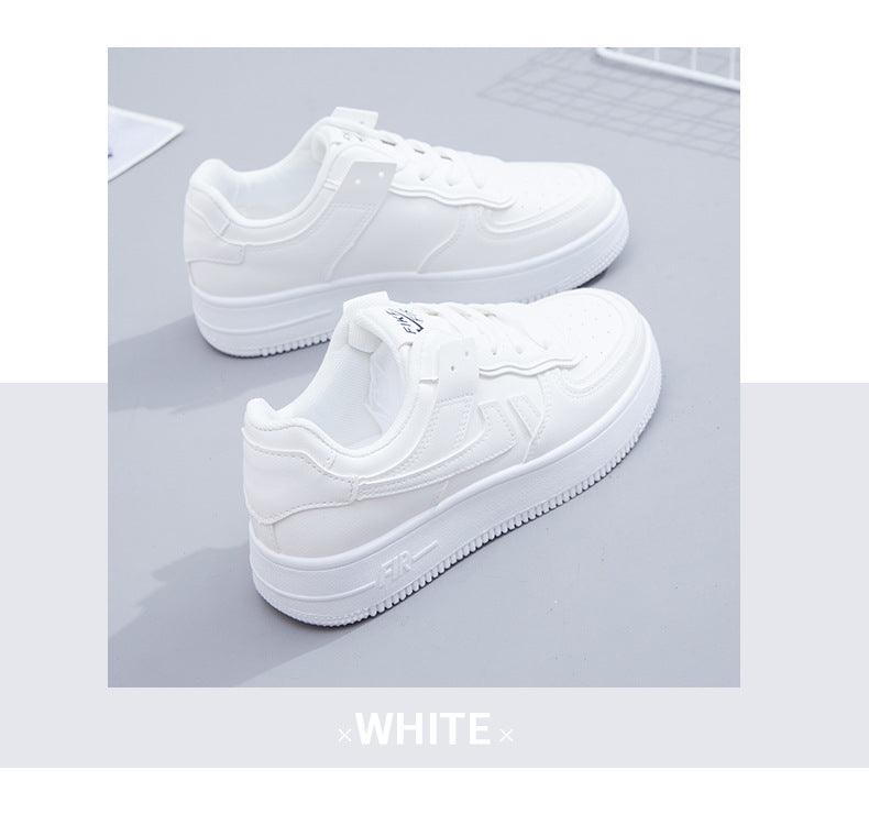 Summer Womens Stylish Sneakers White Tennis Women  Slip On Female Row Shoes Platform Flats Casual Lace Up Woman Comfort Walking Shoes White Women Breathable Sneakers