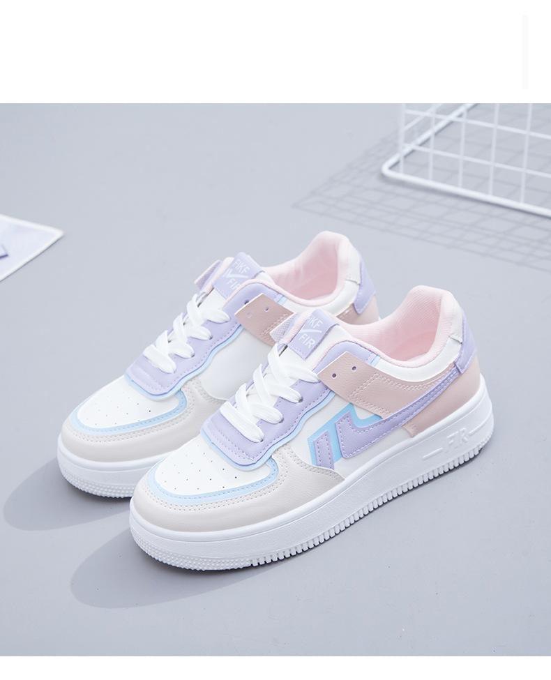 Summer Womens Stylish Sneakers White Tennis Women  Slip On Female Row Shoes Platform Flats Casual Lace Up Woman Comfort Walking Shoes White Women Breathable Sneakers