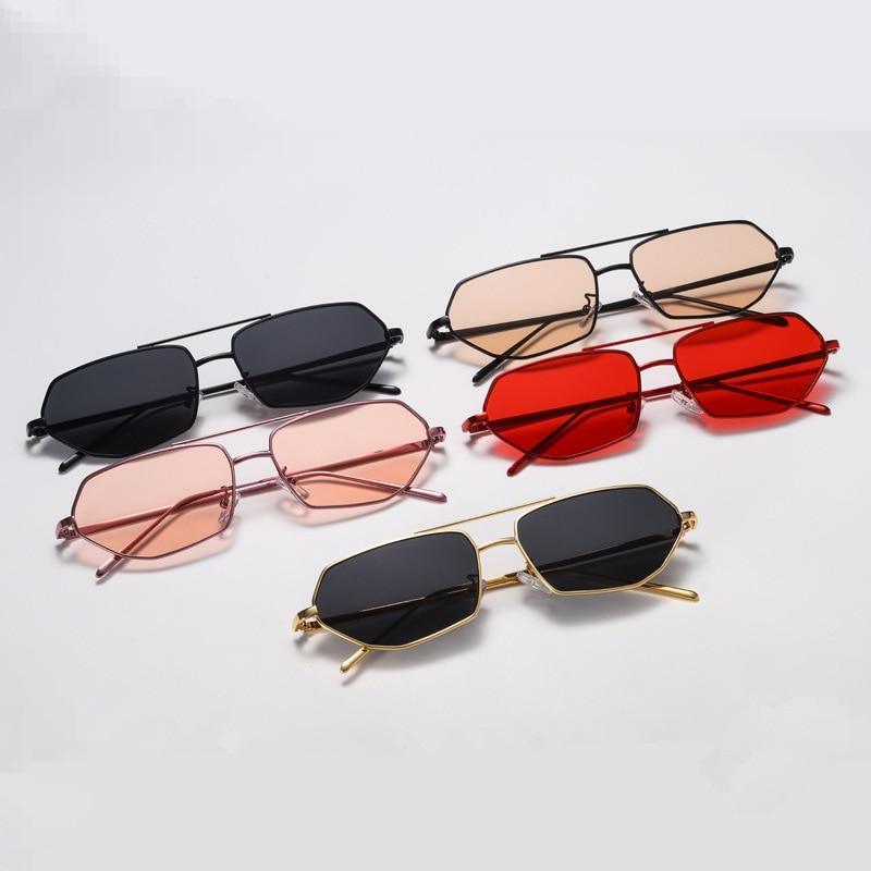 Sunglasses for Women Polygon Sunglasses UV400 Lenses Trending Polygonal Style Sunglasses For Female New Fashionable Street Shooting Irregular Shape In Metal Frame Glasses