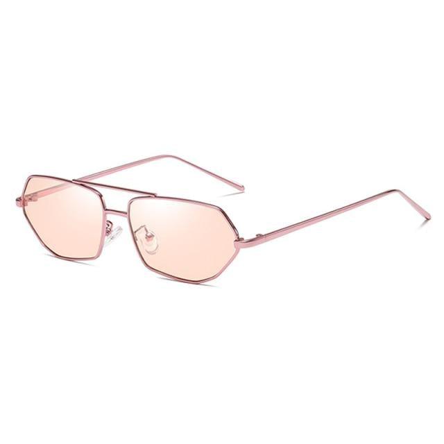 Sunglasses for Women Polygon Sunglasses UV400 Lenses Trending Polygonal Style Sunglasses For Female New Fashionable Street Shooting Irregular Shape In Metal Frame Glasses