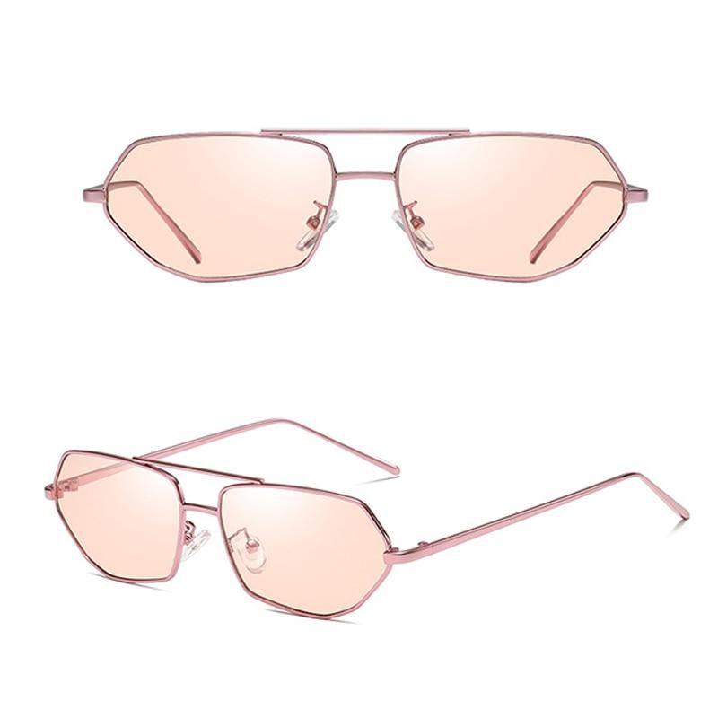 Sunglasses for Women Polygon Sunglasses UV400 Lenses Trending Polygonal Style Sunglasses For Female New Fashionable Street Shooting Irregular Shape In Metal Frame Glasses