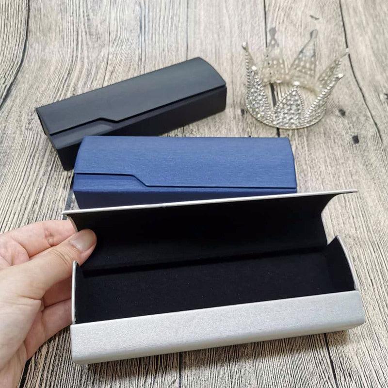 Sunglasses High End Fashion Eyewear Case Len Coated Handmade Storage Suitable For Reading Glasses Hard Shell Portable Sunglass Case Fashionable PU Leather Eyeglass Case