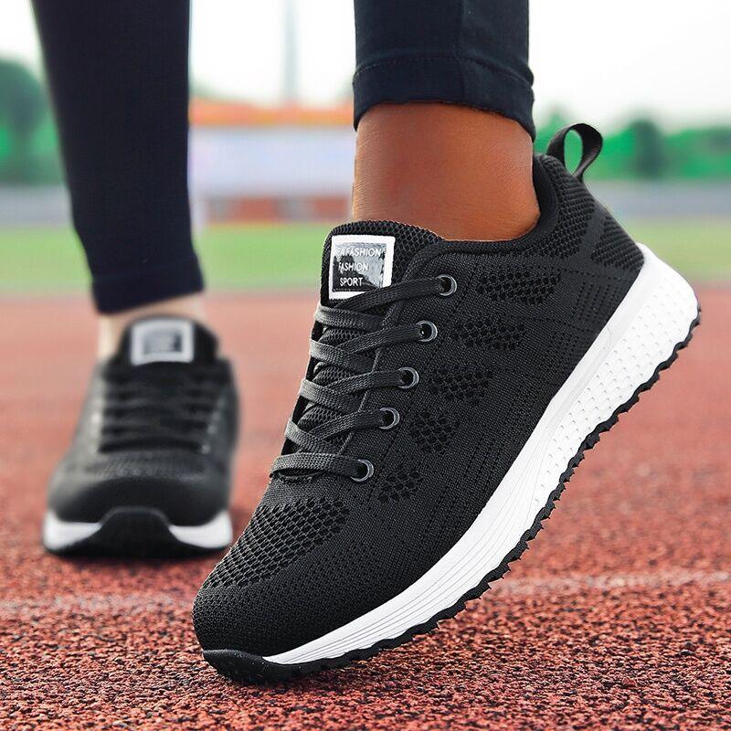 Super Light Sneakers For Women Vulcanize Sport Walking White Sneakers Women Casual Flats Elegant Soft Walking Shoes Breathable Non Slip Comfortable Sneakers