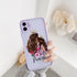 Super Mom Mother Phone Case For iphone 12 Baby Girl Fashion Family Cover for Iphone 11 13 Pro Max X XS Max XR 6 7 8 Plus Glossy Soft Slim Back Case with Simple Pattern Light-Wight Protective Bumper Cover for iPhone