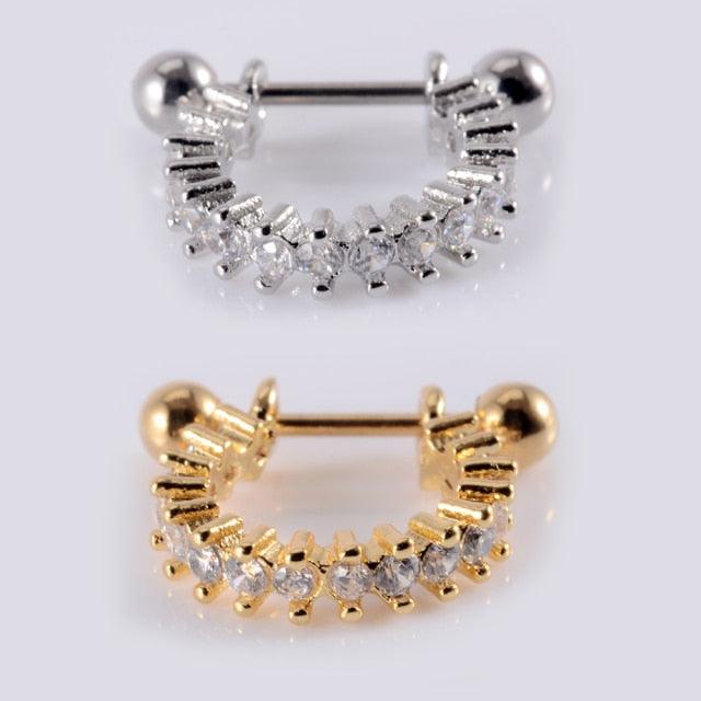 Surgical Steel Barbell With CZ Hoop Ear Tragus Cartilage Helix Earrings Ear Studs Ear Cuff Rook Woman Lobe Piercings Septum Hinged Segment Piercings Body Jewelry Earring Hoop Stainless Steel with Cartilage Earrings Piercings Nose Ring Piercing Jewelry