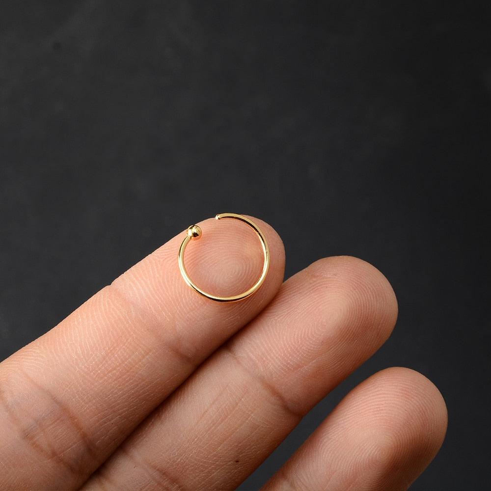 Surgical Steel Captive Bead Ring Ear Hoop Nose Ring Loop Ear Tragus Cartilage Piercing Ring  Hinged Clicker Segment Nose Ring Hoops Helix Cartilage Tragus Sleeper Earrings Body Piercing Ear Piercing Body Jewelry Earring