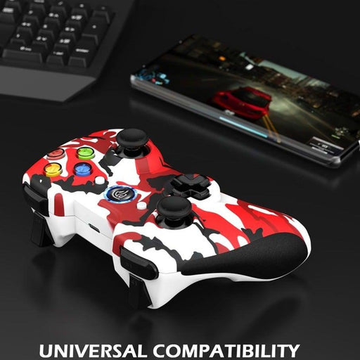 Sustainable Black And Red Wireless Joystick PC Controller Gamepad Simple Cool Joystick Compatible With TV Box Tablet - STEVVEX Game - 221, best quality joystick, controller for mobile, Controller For Mobile Phone, controller for pc, game, Game Pad, game pad for phone, Game Pads for mobile, gamepad joystick, gamepads for mobile, joystick, joystick for games, lightweight Game Pad, mobile games accessories, Quality Game Pad, Simple Game Controller, sustainable joystick, Wireless joystick - Stevvex.com