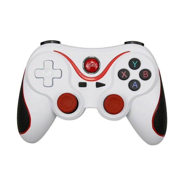 Sustainable White Wireless Joystick Gamepad PC Game Controller Support Bluetooth BT3.0 Compatible With Mobile Phone Tablet Wireless Controller Game Controller Gamepad Joystick Compatible With Slim 360 PC Windows 7 8 10 (White)