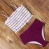 Swimsuit Women Bikini Plus Size High Cut Bathing Suit High Waist Bikini Set Women's Bikini Set Two Piece Cute Swimsuits Ruffle Off Shoulder Bathing Suit With High Waist Bottoms