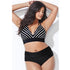 Swimwear High Waist Two Piece Plus Size Large Size Plus Fat Printed Swimsuit Women Back Bikini Beach Bathing Suit Women High Waist Swimsuits Triangle Bathing Suit