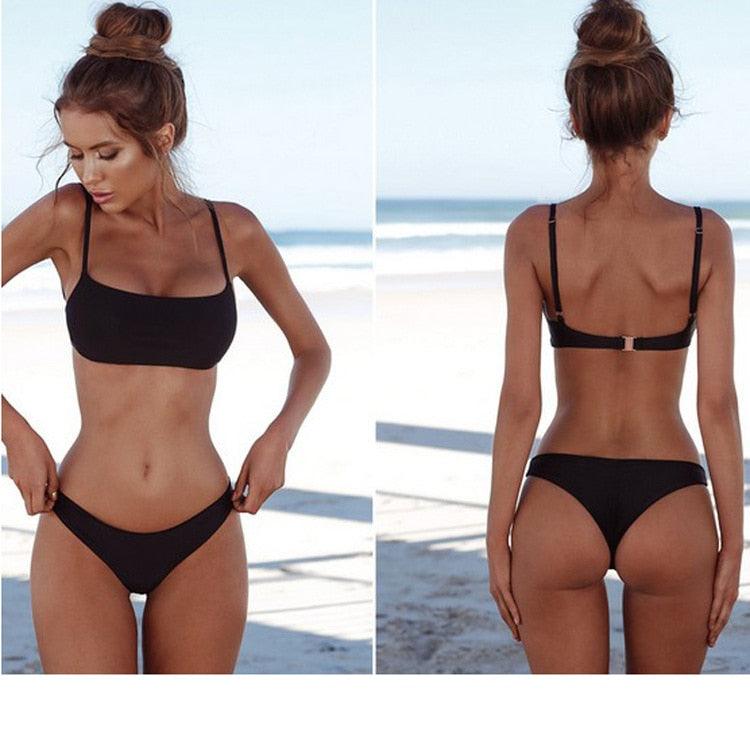 Swimwear Women Bikini Set Hollow Out Swimsuit Padded Halter Padded Push Up Bikini Set Two Pieces Swimsuit For Women Swimwear Bathing Suit Gifts For Mom Wife Girlfriend Lace Up Two Piece Bathing Suit