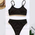 Swimwear Women Ribbed Bathing Suit Female Push Up Bikini Set Women's Bathing Suit Lace up Bikini Ribbed Two Piece Swimsuit Beachwear High Waist Bikini Women's Swimsuit