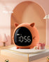 Table Clock Cute Alarm Clock Cute Toddler Alarm Clock Dimming Sleep Training Clock with Night Light Kids Wake Up Clock USB Rechargeable Easy Setting Kids Bedside Kids Night Wake Up Light Multi Function Alarm Clock for For Child Children Home Decoration