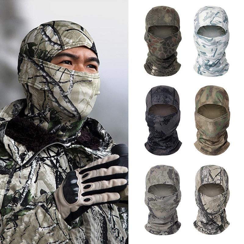 Tactical Camouflage Balaclava Full Face Mask CS Wargame Army Hunting Cycling Sports Helmet Liner Military Multiamp CP Skating Hat Motorbike Biker Racing Breather Mask Tactical Airsoft Cap Scarf Mask Ski Hat Spring Summer For Men Women