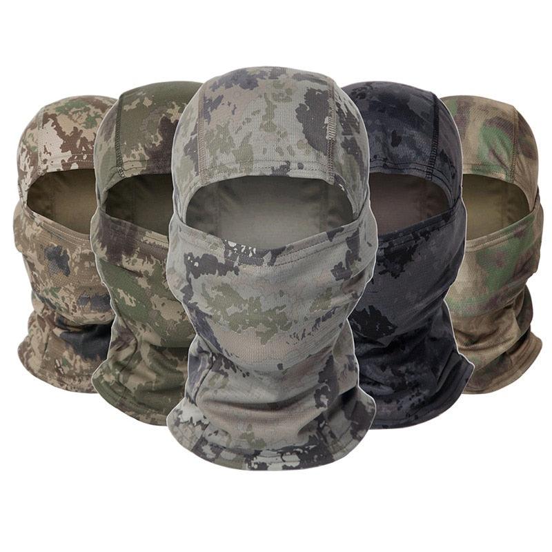 Tactical Camouflage Balaclava Full Face Mask CS Wargame Army Hunting Cycling Sports Helmet Liner Military Multiamp CP Skating Hat Motorbike Biker Racing Breather Mask Tactical Airsoft Cap Scarf Mask Ski Hat Spring Summer For Men Women