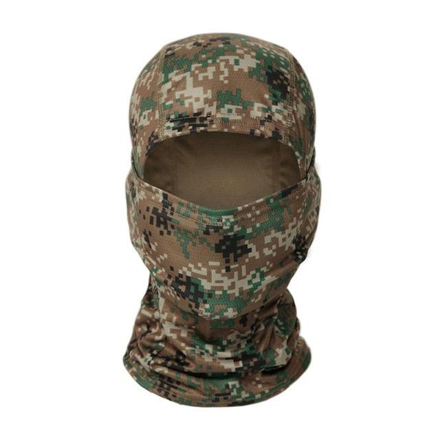 Tactical Camouflage Balaclava Full Face Mask CS Wargame Army Hunting Cycling Sports Helmet Liner Military Multiamp CP Skating Hat Motorbike Biker Racing Breather Mask Tactical Airsoft Cap Scarf Mask Ski Hat Spring Summer For Men Women