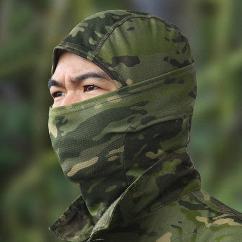 Tactical Camouflage Balaclava Full Face Mask CS Wargame Army Hunting Cycling Sports Helmet Liner Military Multiamp CP Skating Hat Motorbike Biker Racing Breather Mask Tactical Airsoft Cap Scarf Mask Ski Hat Spring Summer For Men Women