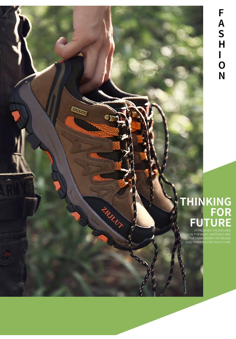 Tactical Outdoor Mens Waterproof Hiking Shoes Mountain Boots Hunting Unisex Sport Shoes Low-Top Sneakers Non-Slip Wear-Resistant Outdoor Comfortable Camping Shoes