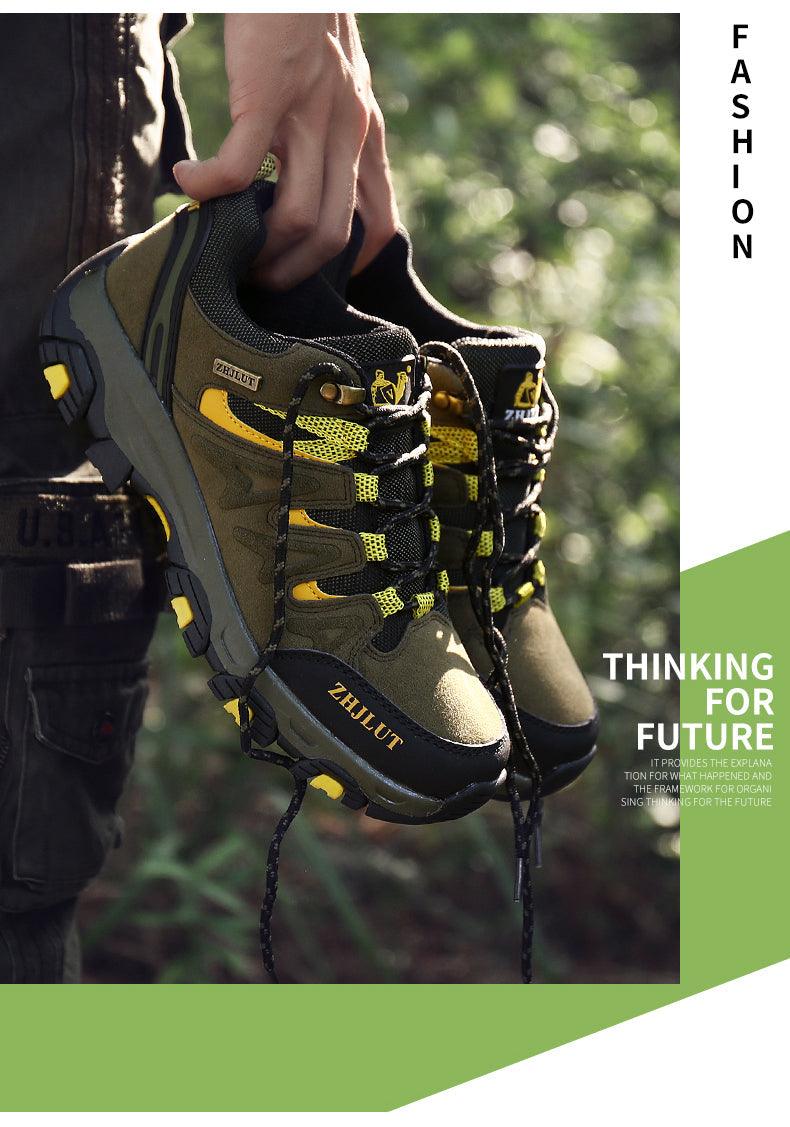 Tactical Outdoor Mens Waterproof Hiking Shoes Mountain Boots Hunting Unisex Sport Shoes Low-Top Sneakers Non-Slip Wear-Resistant Outdoor Comfortable Camping Shoes