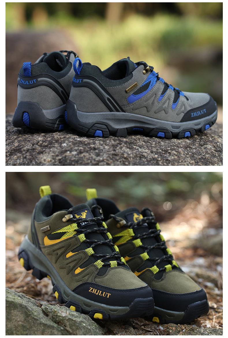 Tactical Outdoor Mens Waterproof Hiking Shoes Mountain Boots Hunting Unisex Sport Shoes Low-Top Sneakers Non-Slip Wear-Resistant Outdoor Comfortable Camping Shoes