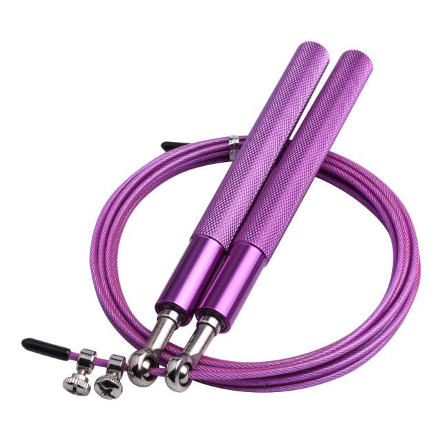 Tangle-Free Rapid Speed Jumping Rope Cable With Ball Bearings Steel Skipping Rope Adjustable Rapid Speed Jumping Ropes Cable Foam Handles Steel Jump Ropes For Gym Fitness Home Exercise