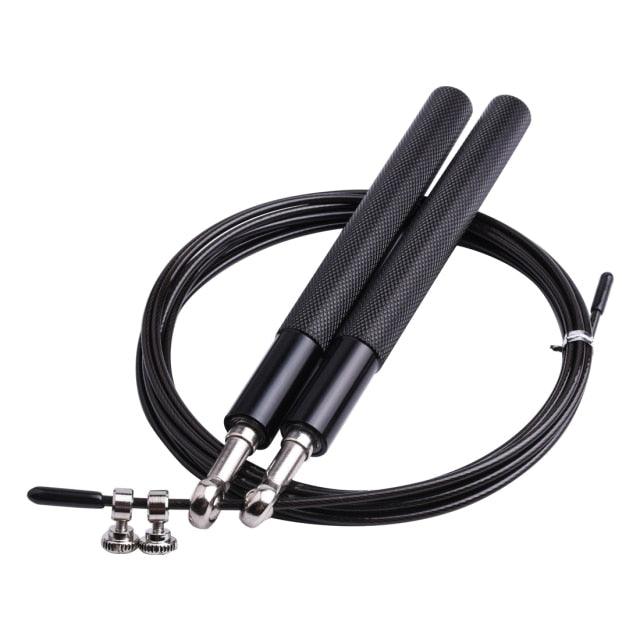 Tangle-Free Rapid Speed Jumping Rope Cable With Ball Bearings Steel Skipping Rope Adjustable Rapid Speed Jumping Ropes Cable Foam Handles Steel Jump Ropes For Gym Fitness Home Exercise