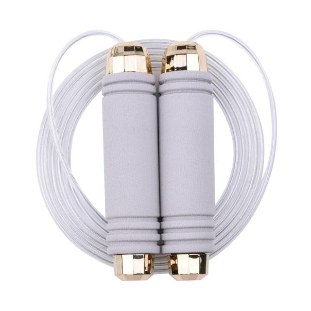 Tangle-Free Rapid Speed Jumping Rope Cable With Ball Bearings Steel Skipping Rope Adjustable Rapid Speed Jumping Ropes Cable Foam Handles Steel Jump Ropes For Gym Fitness Home Exercise