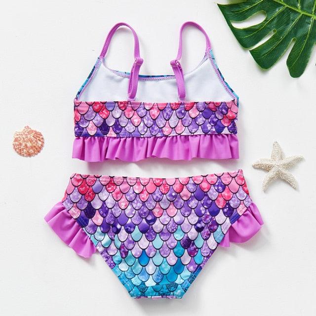 Teenager Girls Swimwear Two pieces Girls Swimsuit High quality Kids Bikini Sets Children Beach Wear Girls Two Piece Bikini Swimsuits Striped Ruffle Swimwear Bathing Suit Set