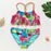 Teenager Girls Swimwear Two pieces Girls Swimsuit High quality Kids Bikini Sets Children Beach Wear Girls Two Piece Bikini Swimsuits Striped Ruffle Swimwear Bathing Suit Set