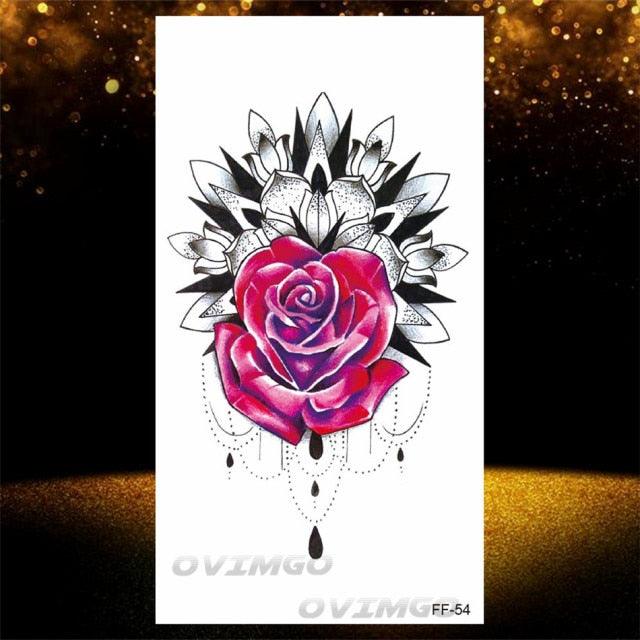 Temporary Lotus Flower Sticker Tattoo Fake Black Elegant Flower Design Women Body Art Fake Arm Tattoo Stickers For Womens - STEVVEX Beauty - 103, Arm Tattoo, Back Tattoo, Beauty, Big Tattoo, Black Tattoos, Body Tattoo, Different Tattoo, Fashion Tattoo, Flower Tattoo, Girls Tattoo, Large Tattoo, Leg Tattoo, Lotus Tattoo, Luxury Tattoo, Realistic Tattoo, Stylish Tattoo, Tattoo, Waterproof Tattoo, Women Tattoo, Womens Tattoo - Stevvex.com