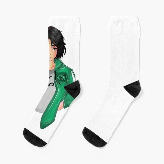 Tending Kang Sae-Byeok Squid Game Socks Novelty Socks Personalized Custom Unisex Adult Teen Youth Socks Halloween Christmas Crew Socks For Men And Women