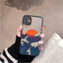 The Big Wave Phone Cover for iphone 7 8 Plus SE X XS XR Hard Case For iPhone 13 12 11 Pro MAX Mini Shells Wave Pattern Print Design Girl Women with Transparent Bumper Back Case Cover for iPhone