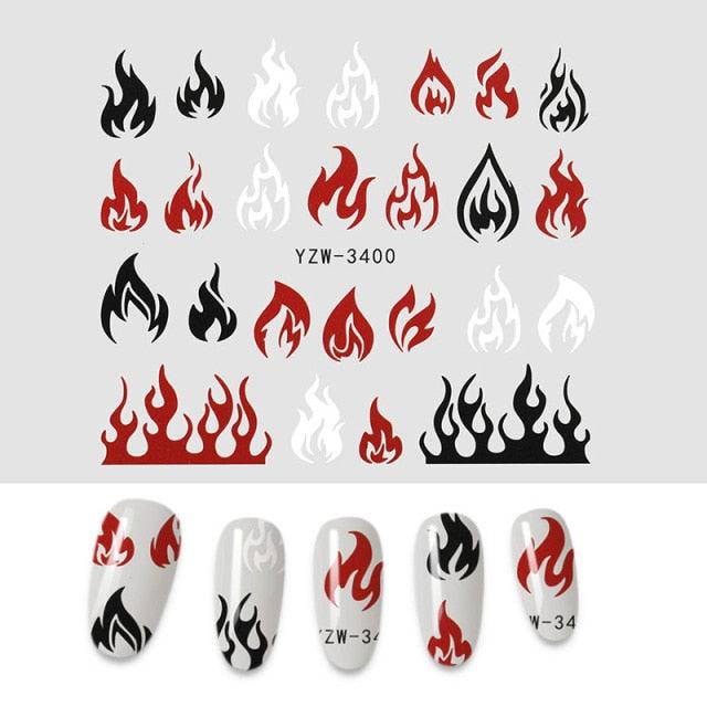 The New 3D Nail Sticker Cool English Letter stickers for nail Foil Love Heart Design Fashion Manicure Stickers Girls Manicure Decoration Nail Art Supplies 3D Self-Adhesive Nail Decals Designer Nail Stickers for Acrylic Nails