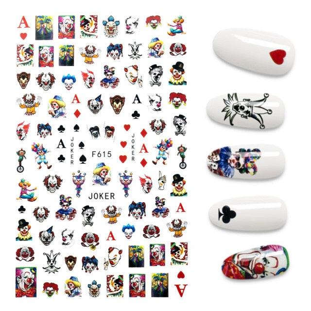 The New 3D Nail Sticker Cool English Letter stickers for nail Foil Love Heart Design Fashion Manicure Stickers Girls Manicure Decoration Nail Art Supplies 3D Self-Adhesive Nail Decals Designer Nail Stickers for Acrylic Nails