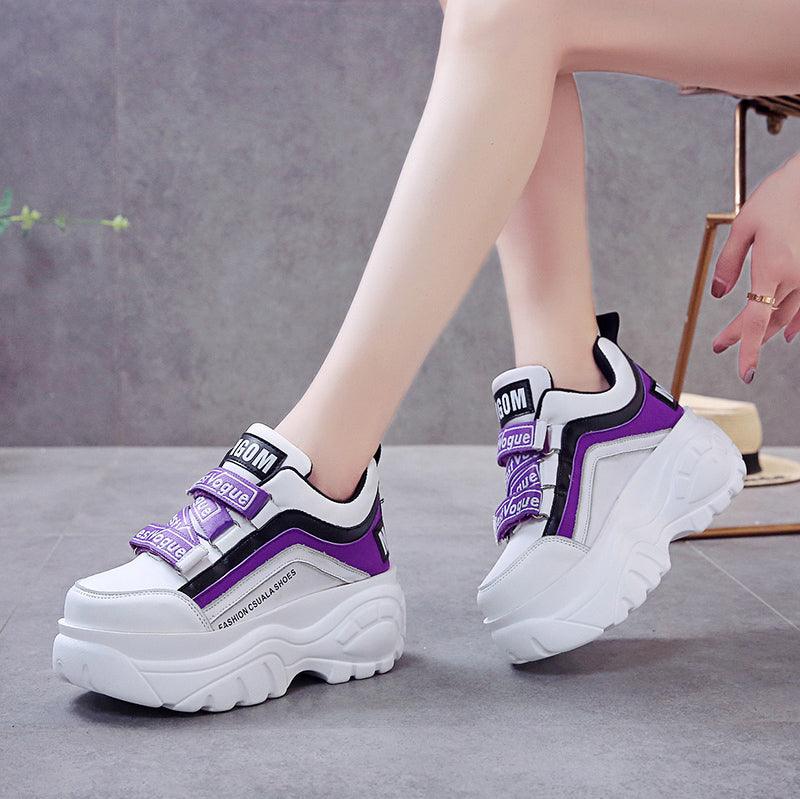 Thick Bottom Chunky Womens Sneakers White Black High Heels Strong Woman Casual Autumn Winter Footwear Casual Everyday Walking Fashionable Sneakers - STEVVEX Shoes - 106, Casual Walking Sneakers, Casual Women Sneakers, High Heels Sneakers, Shoes, Sneakers, Sport Sneakers, Thick Women Sneakers, Walking Casual Shoes, Walking Shoes, Walking Sneakers, Winter Womens High Heels Sneakers, Women sneakers, Women's Sport Sneakers, Womens Elegant Sneakers, Womens Fitness Sneakers - Stevvex.com