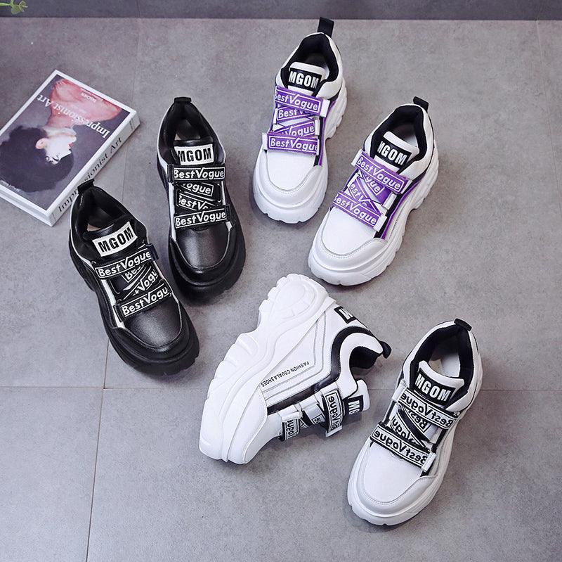 Thick Bottom Chunky Womens Sneakers White Black High Heels Strong Woman Casual Autumn Winter Footwear Casual Everyday Walking Fashionable Sneakers - STEVVEX Shoes - 106, Casual Walking Sneakers, Casual Women Sneakers, High Heels Sneakers, Shoes, Sneakers, Sport Sneakers, Thick Women Sneakers, Walking Casual Shoes, Walking Shoes, Walking Sneakers, Winter Womens High Heels Sneakers, Women sneakers, Women's Sport Sneakers, Womens Elegant Sneakers, Womens Fitness Sneakers - Stevvex.com