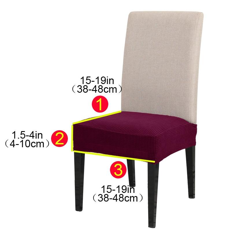 Thick Velvet Seat Cover Chair Slipcovers For Dining Room Chair Protector Chair Cover Elastic Solid Stretch Chair Cover Dining Room Chair Seat Covers Stretch Chair Seat Cushion Slipcovers Furniture Protector