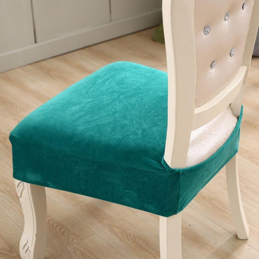 Thick Velvet Seat Cover Chair Slipcovers For Dining Room Chair Protector Chair Cover Elastic Solid Stretch Chair Cover Dining Room Chair Seat Covers Stretch Chair Seat Cushion Slipcovers Furniture Protector