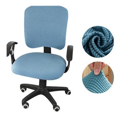 Thicken Solid Office Computer Chair Cover Spandex Split Seat Cover Universal Office Anti-dust Armchair Cover Protective & Stretchable Universal Chair Covers Stretch Rotating Chair Slipcover