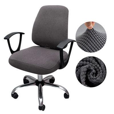 Thicken Solid Office Computer Chair Cover Spandex Split Seat Cover Universal Office Anti-dust Armchair Cover Protective & Stretchable Universal Chair Covers Stretch Rotating Chair Slipcover