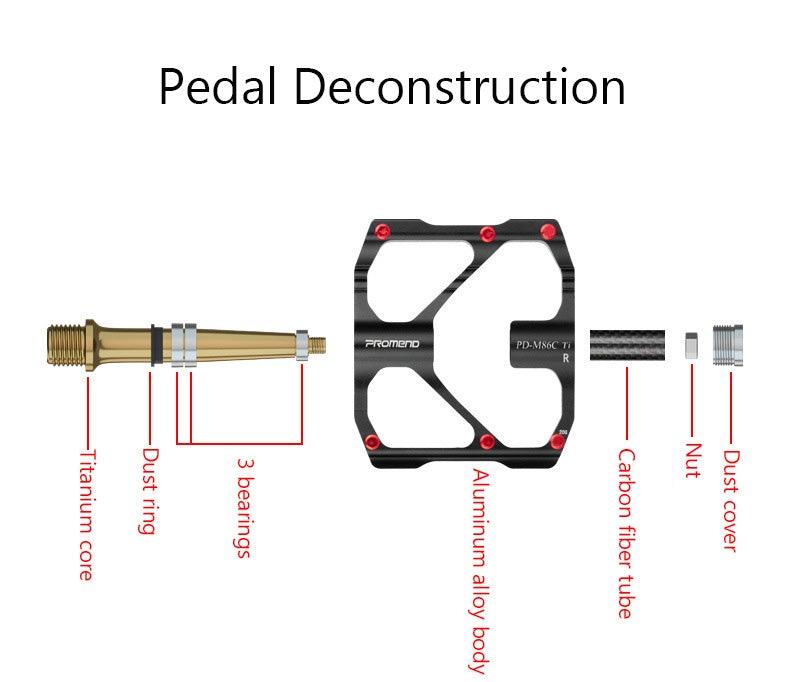 Titanium Bicycle Pedal Titanium Shaft Carbon Tube Bicycle Pedal Mountain Bike 3 Palin Pedal Road Bike Riding Pedal Bicycle Platform Pedals Bicycle Pedal Titanium Shaft Carbon Tube Bicycle Pedal Mountain Bike Pedal Road Bike Riding Pedal