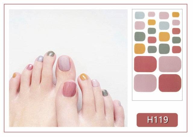 Toe Nail Sticker Wraps Adhesive Decals Toenail Polish Strips DIY Pedicure Foot Decals Manicure Strips Decals Full Wraps Women Glitter Toenail Nail Polish Strips Decals Full Wraps Self Adhesive Toe Nail Tip Full Toe Nail Wraps Feet Decorations