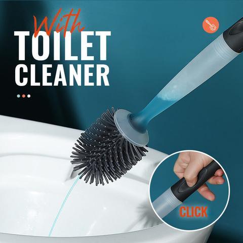 Toilet Brush with Toilet Cleaner Dispenser Easily Clean Dead Corner Bathroom Cleaning Accessories New Design Toilet Brush With Holder Set Toilet Bowl Cleaner Brush With Soap Dispenser Under Rim Lip Brush And Storage Caddy For Bathroom - STEVVEX Decor - 58, Bathroom Cleaning Accessories, Easily Clean Dead Corner, Toilet Brush with Toilet Cleaner, Toilet Cleaner Dispenser - Stevvex.com