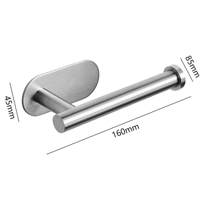 Toilet Paper Holder Bathroom Accessories Stainless Steel Bathroom Kitchen Wall Mounted Roll Paper Rack Tissue Towel Rack Holders Adhesive Toilet Paper Holder Stainless Steel Toilet Tissue Roll Holder Sticky Hand Towel Hanger No Drilling