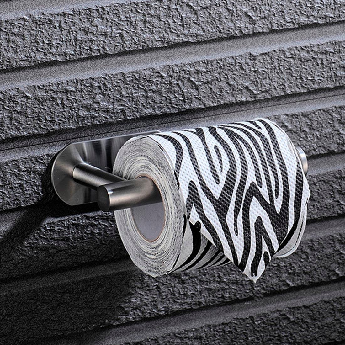 Toilet Paper Holder Bathroom Accessories Stainless Steel Bathroom Kitchen Wall Mounted Roll Paper Rack Tissue Towel Rack Holders Adhesive Toilet Paper Holder Stainless Steel Toilet Tissue Roll Holder Sticky Hand Towel Hanger No Drilling