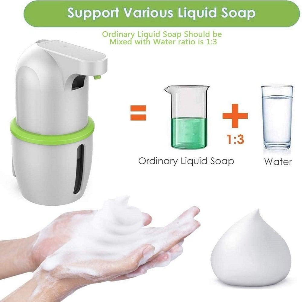 Touchless Automatic Soap Dispenser USB Charging Smart Foam Machine Infrared Sensor Foam Soap Dispenser Hand Sanitizer Touchless Commercial Easy Refill Soap & Sanitizer Holder Hand Free Sensor Wall Mount Adjustable Liquid Gel