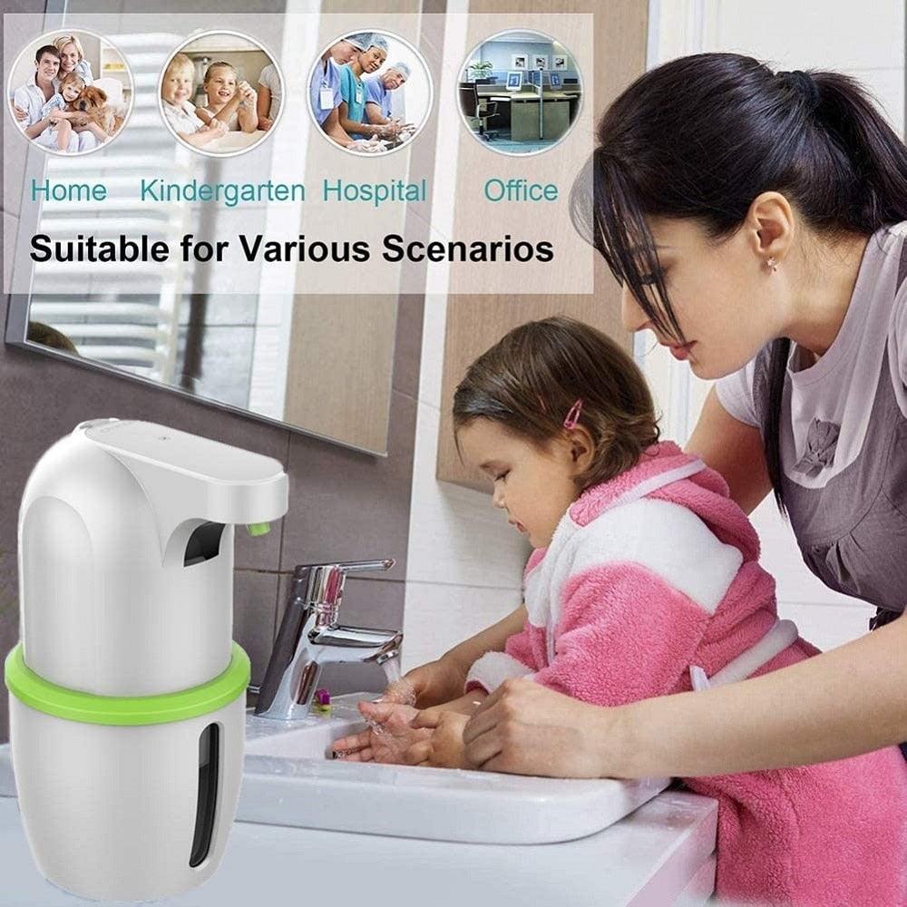 Touchless Automatic Soap Dispenser USB Charging Smart Foam Machine Infrared Sensor Foam Soap Dispenser Hand Sanitizer Touchless Commercial Easy Refill Soap & Sanitizer Holder Hand Free Sensor Wall Mount Adjustable Liquid Gel