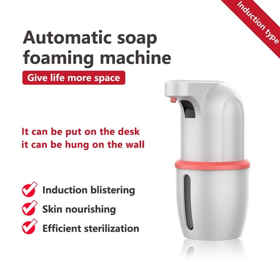 Touchless Automatic Soap Dispenser USB Charging Smart Foam Machine Infrared Sensor Foam Soap Dispenser Hand Sanitizer Touchless Commercial Easy Refill Soap & Sanitizer Holder Hand Free Sensor Wall Mount Adjustable Liquid Gel