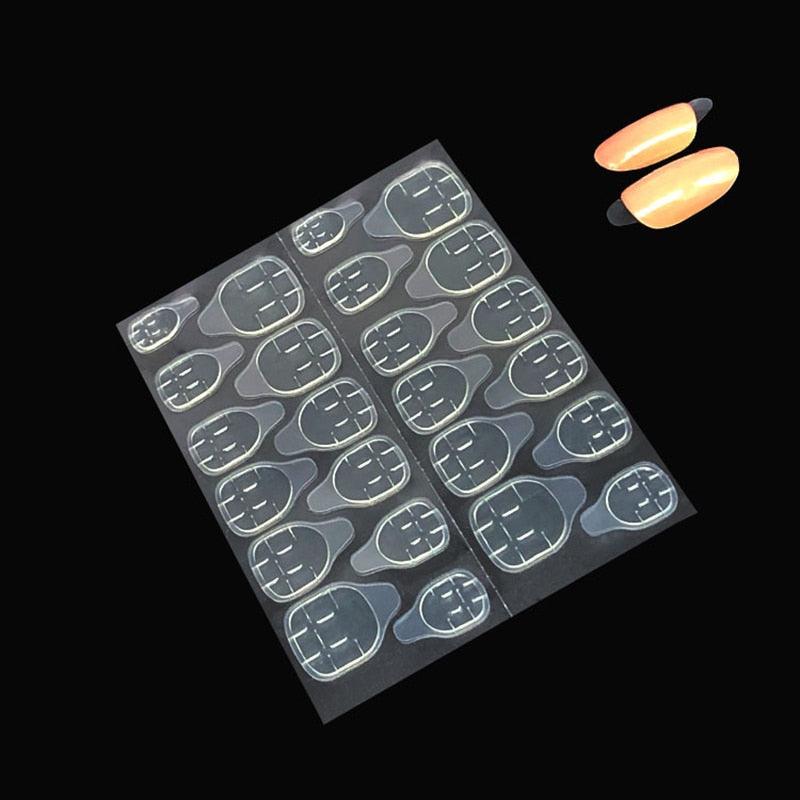 Transparent Double Side Adhesive Tapes Glue Sticker False Nail Extension Stick Tools Waterproof Nail Adhesive Tabs, Self Adhesive Nail Glue Sticker for False Nail Tips Waterproof Breathable Jelly Gel Nail Tape Glue Stickers for False Nails Tips