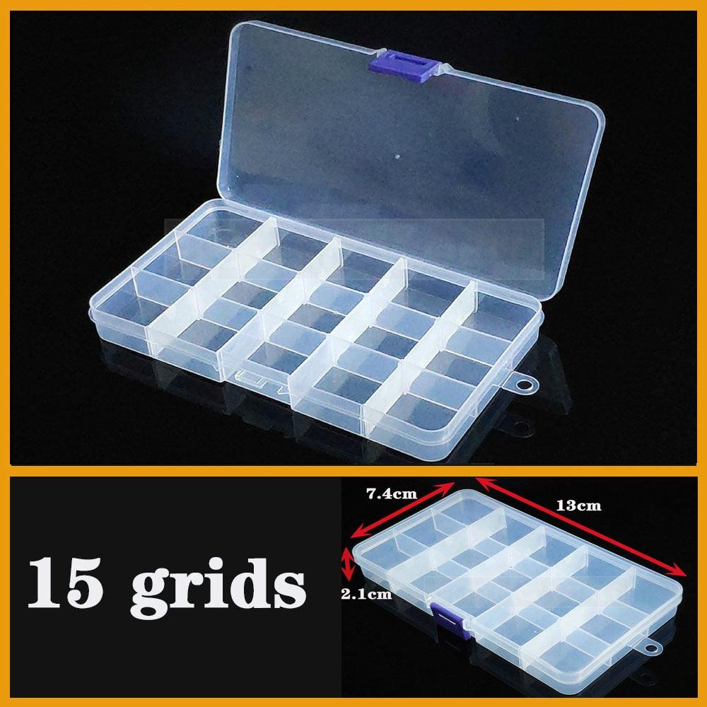 Transparent Plastic Box Screw Compartment Box Jewelry Earring Display Case Container Clear Terminal Organizer Tool Storage boxes Multiple Compartments Jewelry Storage Container